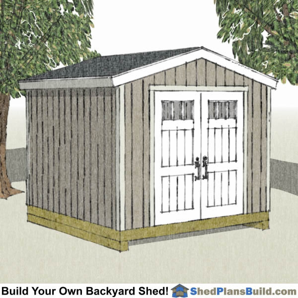 10x10 backyard shed plans store bought door