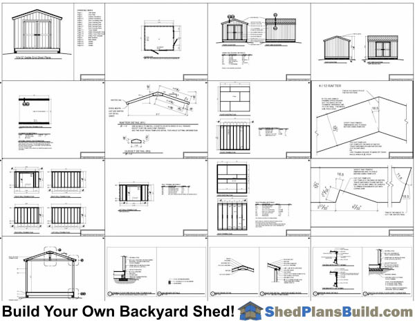 10x12 Lean To Shed Plans Example: