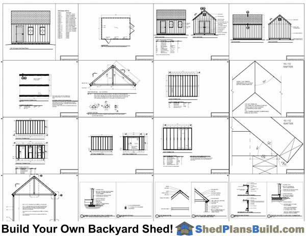 12x16 Cape Cod Garden Shed Plans Example