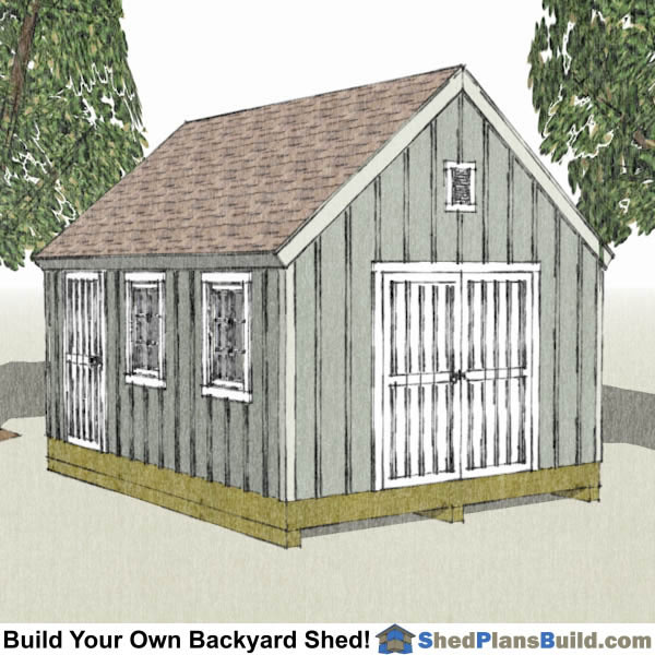 12x16 Cape Cod Garden Shed Plans 