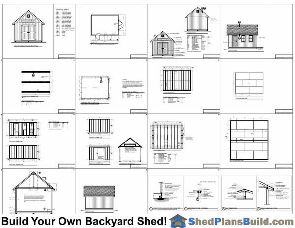 12x16 Garden Shed Plans Example