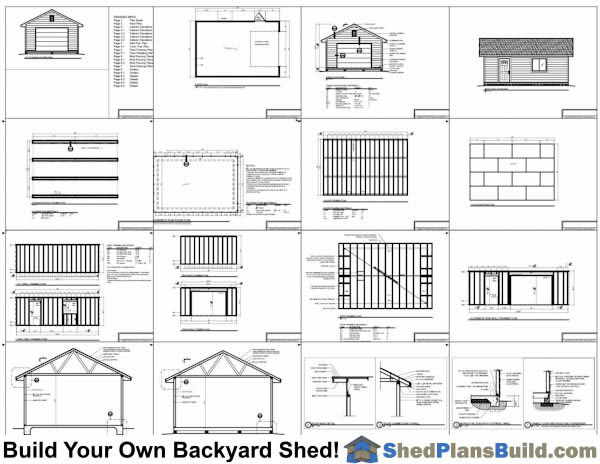 12x20 Shed With Garage Door Plans Example