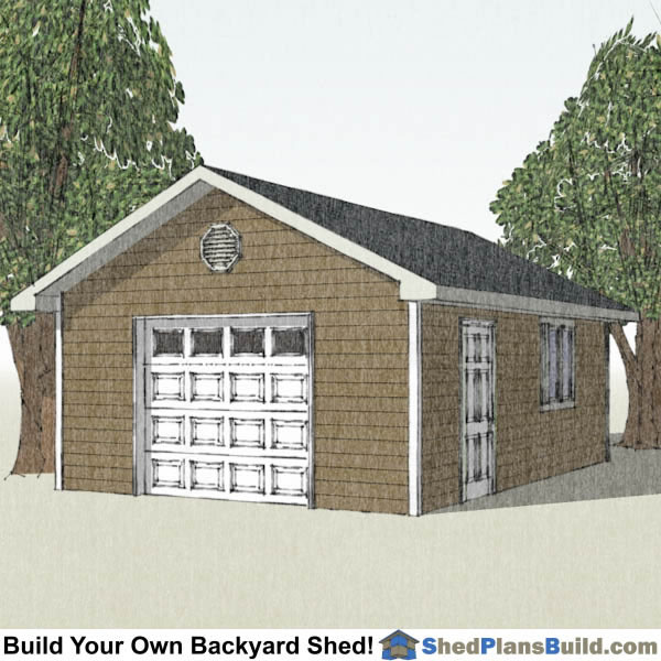 16x24 storage shed plans with garage door