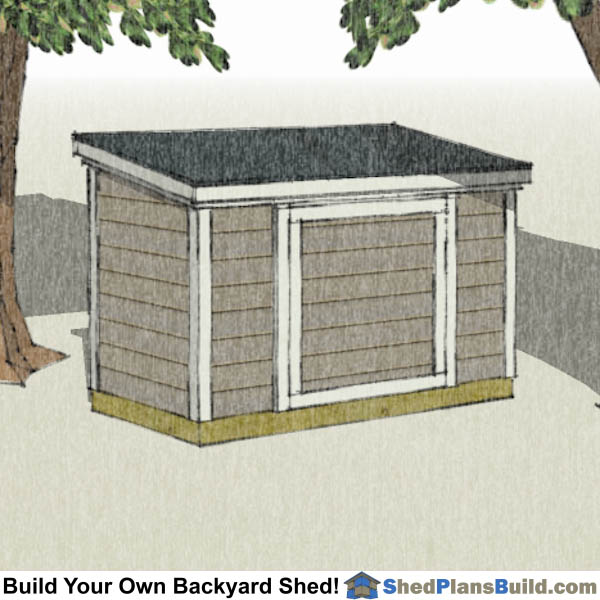 4x8 short lean to shed plans with 6' tall