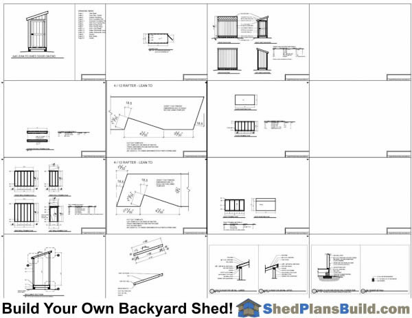 4x8 Lean To Shed Plans Door On End Example