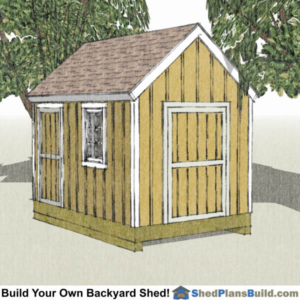 8x12 Garden Shed Plans Build Your Own 8x12 Garden Shed