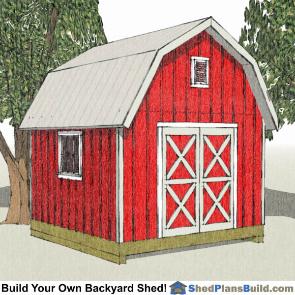 12x12 Gambrel Shed Plans | Small Barn Shed